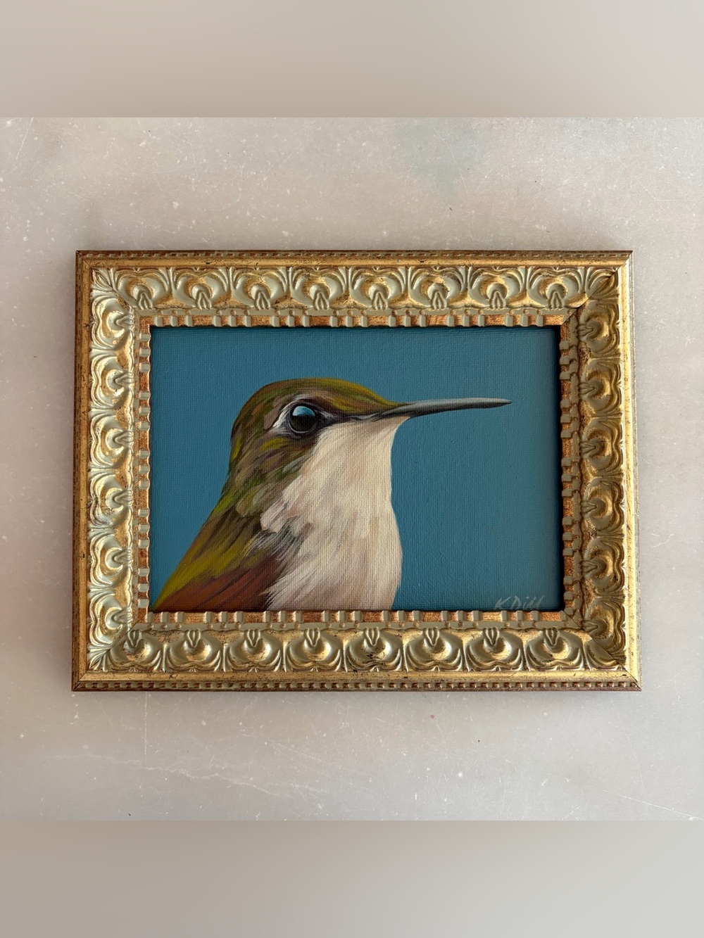 ORIGINAL Hummingbird Painting